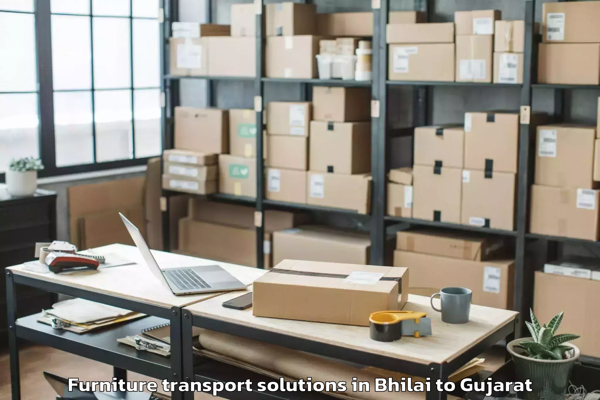 Expert Bhilai to Dahej Port Furniture Transport Solutions